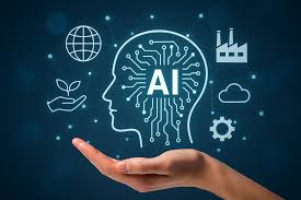 Responsible AI concept with governance icons